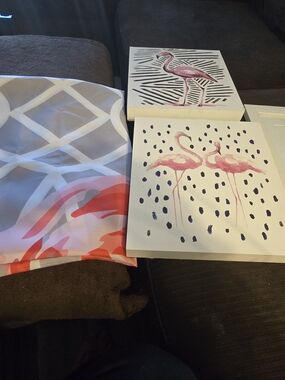 Flamingo Shower Curtain Panel - Pink Flamingo Bath Accessory